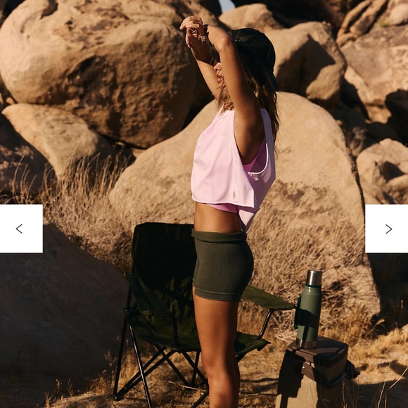 FP Movement by Free People Inspire Powder Pink Muscle Tee Size Medium NWOT - Picture 5 of 5